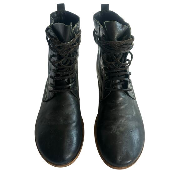 Marsèll Black Leather Lace-Up Ankle Boots Size 39 US 8 W / US 7 M Made in Italy - Picture 5 of 16